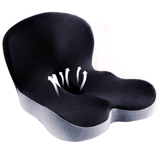 ErgoNest | High-Density Memory Foam Lumbar Support Cushion for Chair & Car