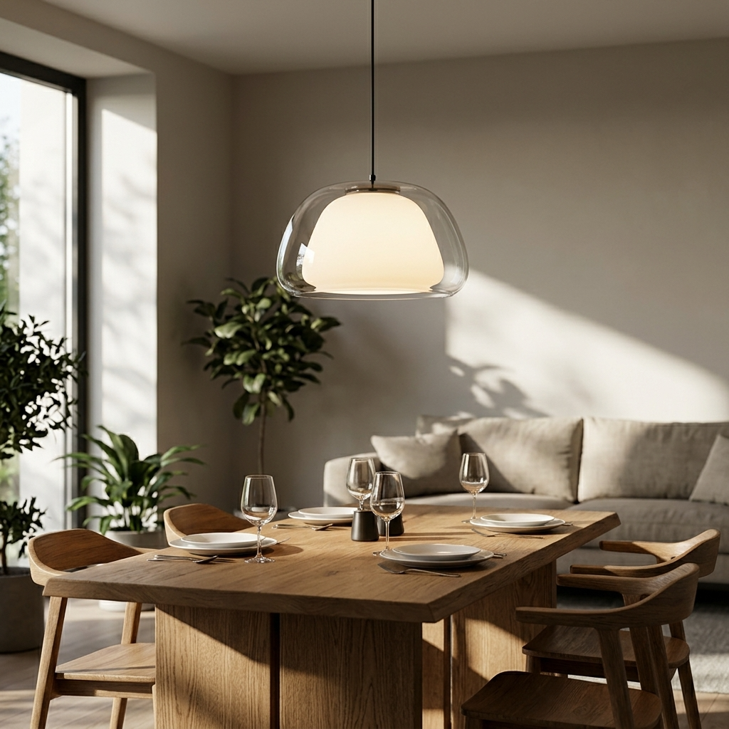 Luminara | Smukła nowoczesna szklana minimalistyczna lampa wisząca