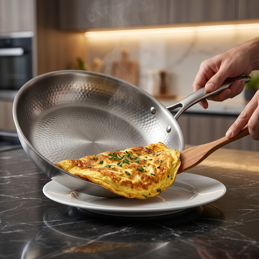 Titanium Cookware | Premium Frying Pan with Indestructible Design | Universal Compatibility for All Heat Sources