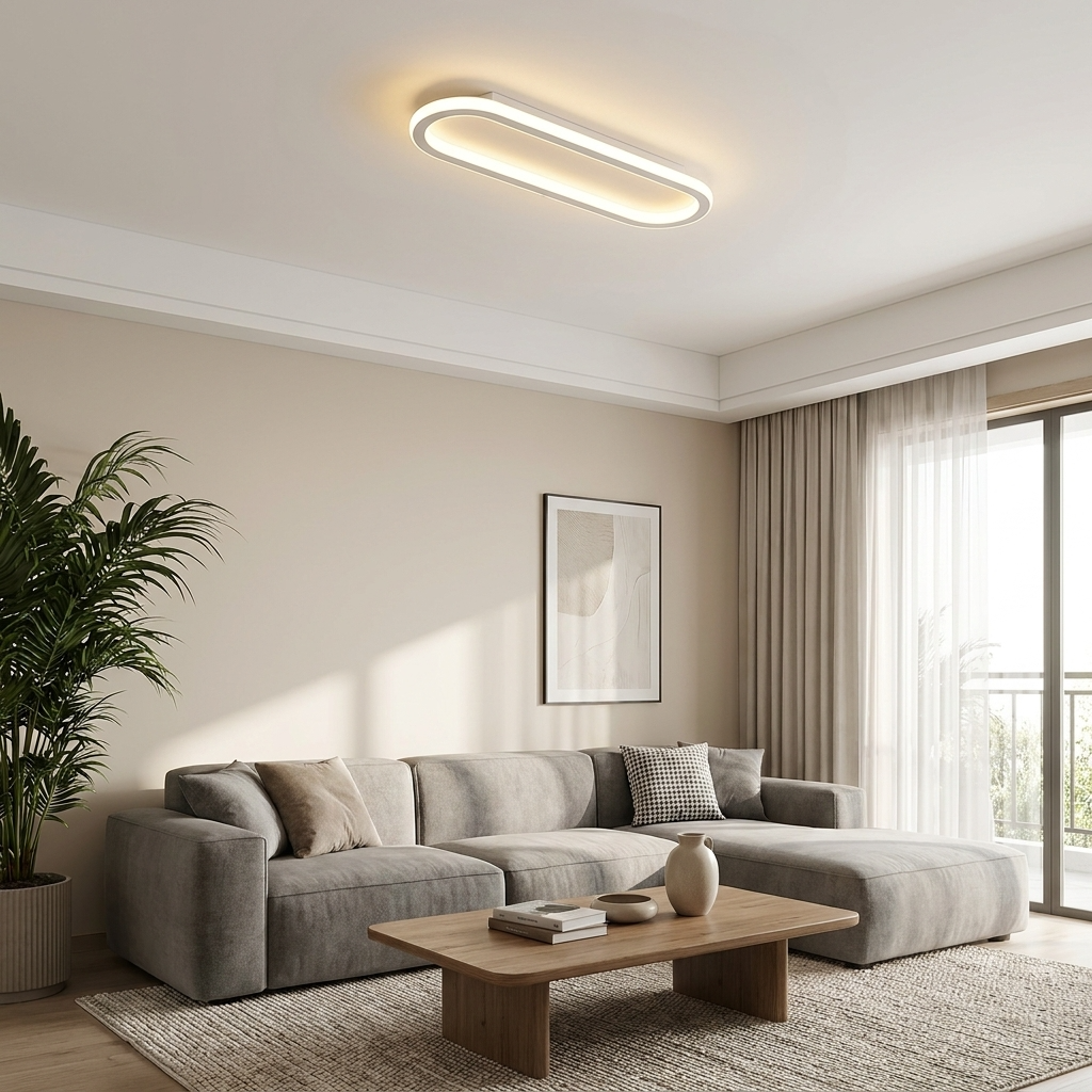 LumosAura | Sleek Modern Oblong LED Ceiling Light Fixture