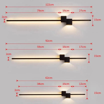 LineaGlow | Minimalist Integrated LED Metal Wall Light with Indirect Lighting