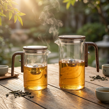 Magnetic Infuser Tea Pot | Modern Glass Design with Magnetic Flow Control | Effortless Brewing for Clear Herbal Infusions