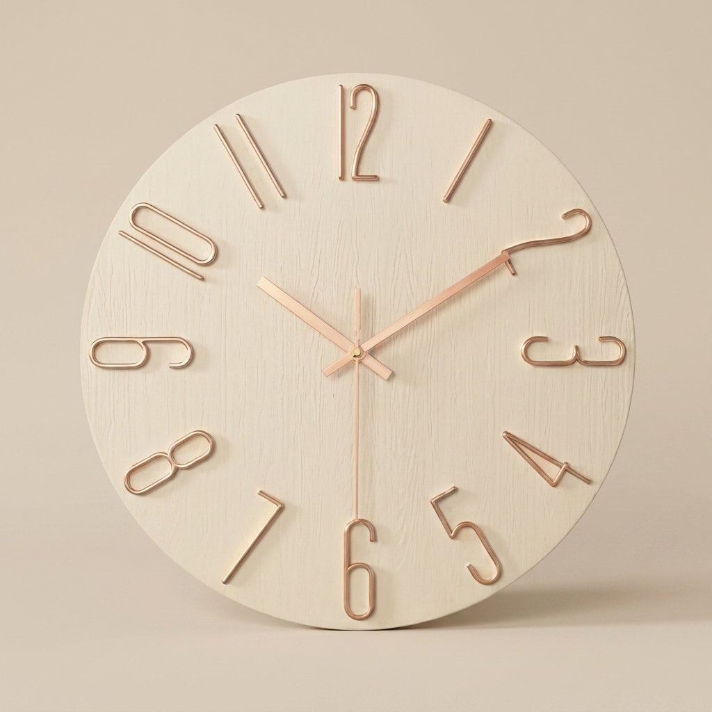 Minimalist Wall Clock | Quartz Design with Clear 30cm Dial | Stylish Timepiece for Modern Interiors