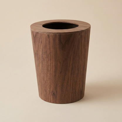 Modern Trash Bin | 9L Capacity with Lid & Natural Wood Finish | Space-Saving Solution for Tidy Spaces 2