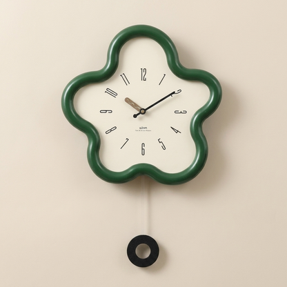 Floral Elegance | 3D Flower Pendulum Wall Clock with Silent Movement | Eco-Friendly Design for Tranquil Spaces