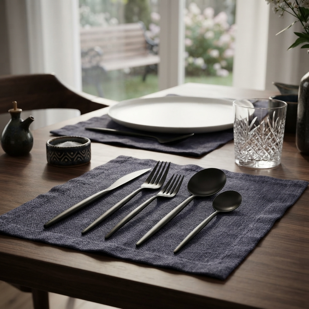 ElysianCutlery | Elegancki minimalistyczny zestaw stołowy ze stali nierdzewnej