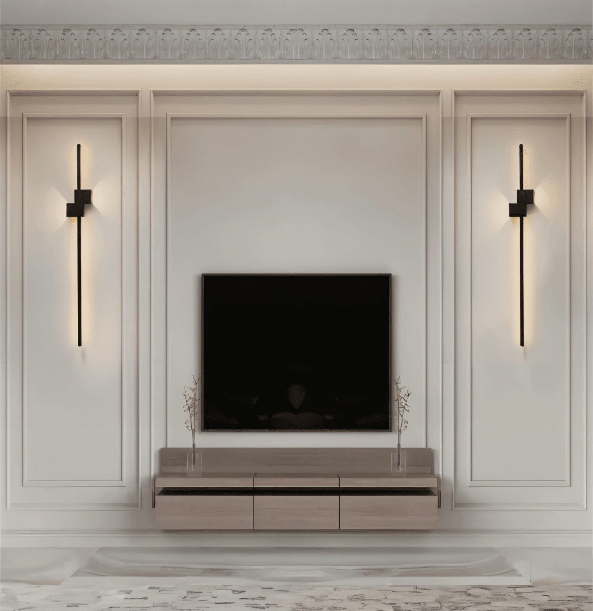 LineaGlow | Minimalist Integrated LED Metal Wall Light with Indirect Lighting