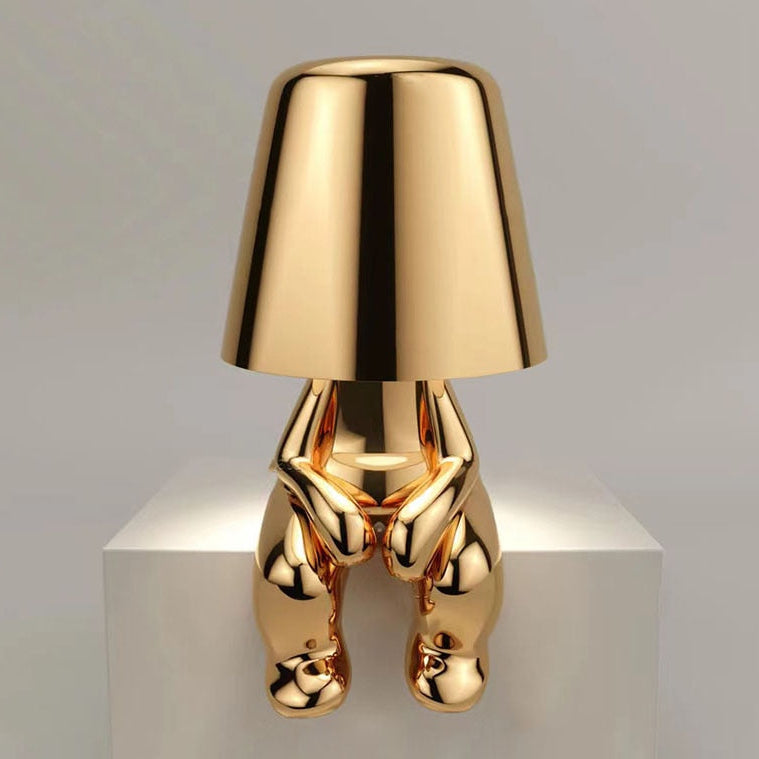 AuroraGlow | Elegant Dimmable Gold Character Figurine Table Lamp 4