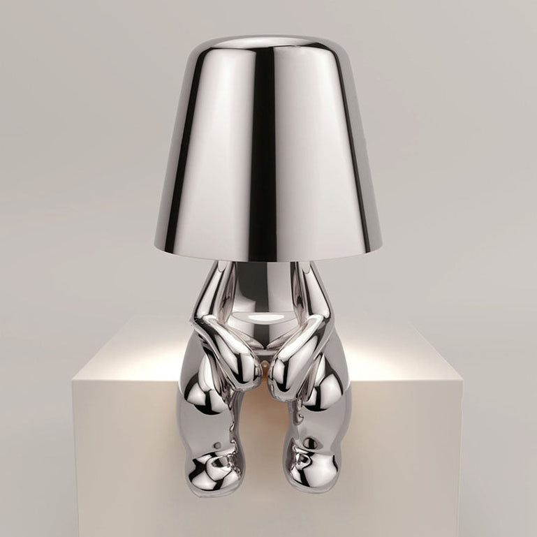 AuroraGlow | Elegant Dimmable Gold Character Figurine Table Lamp 9