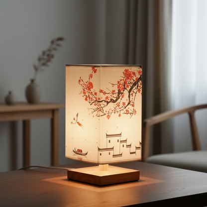 BambooGlow | Serene Minimalist Natural Wood Table Lamp for Bedroom 0