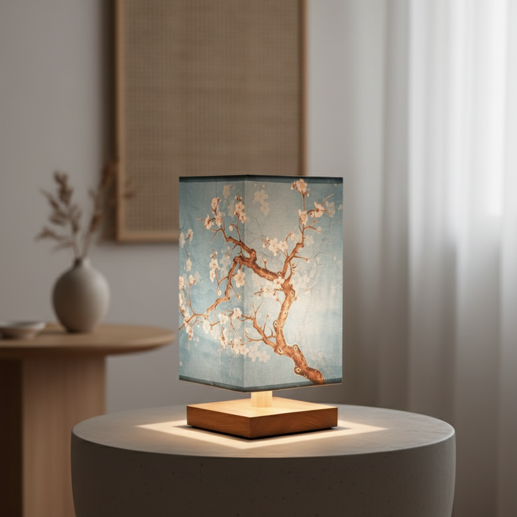 BambooGlow | Serene Minimalist Natural Wood Table Lamp for Bedroom 1