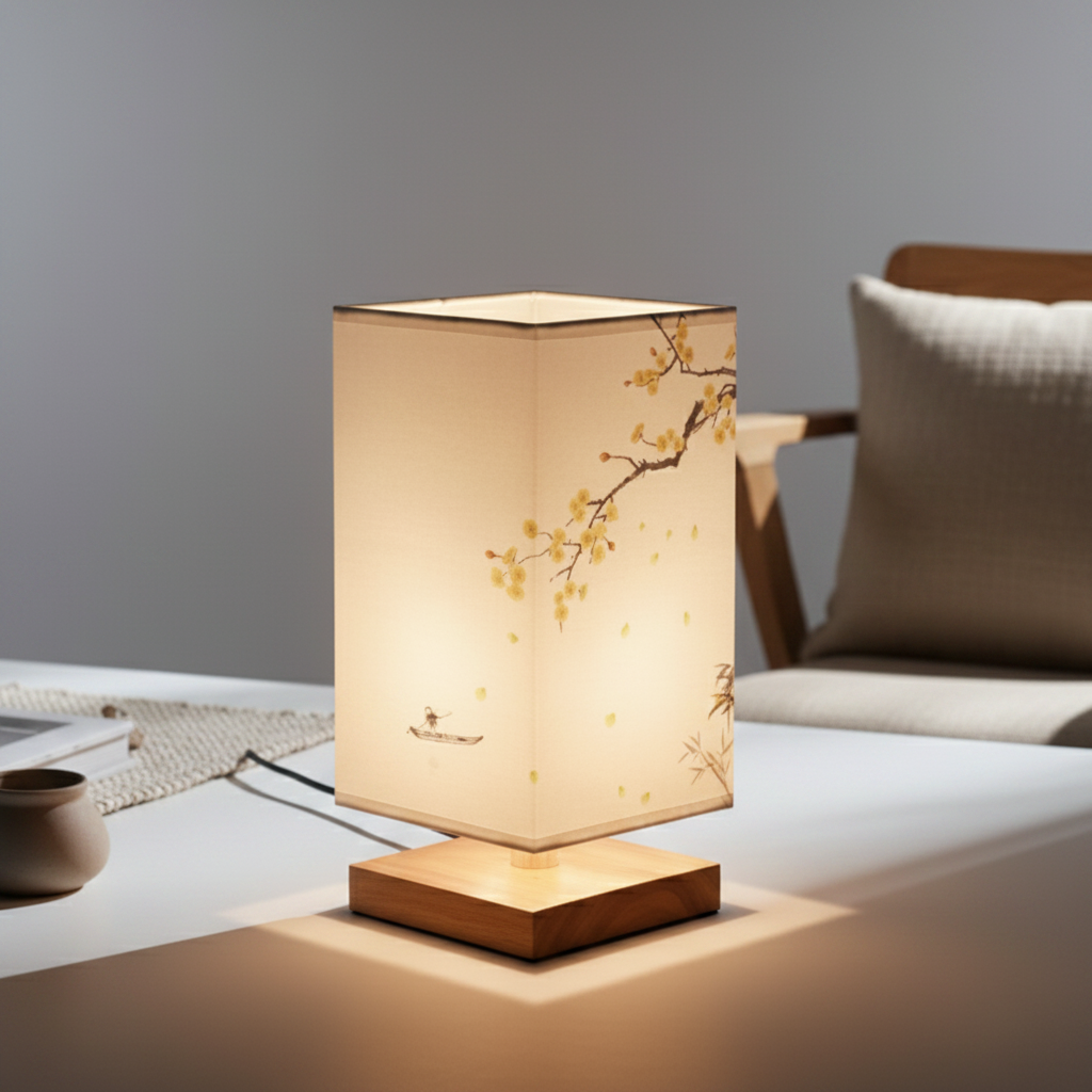 BambooGlow | Serene Minimalist Natural Wood Table Lamp for Bedroom 2