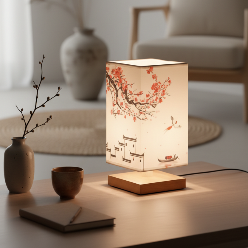 BambooGlow | Serene Minimalist Natural Wood Table Lamp for Bedroom 4
