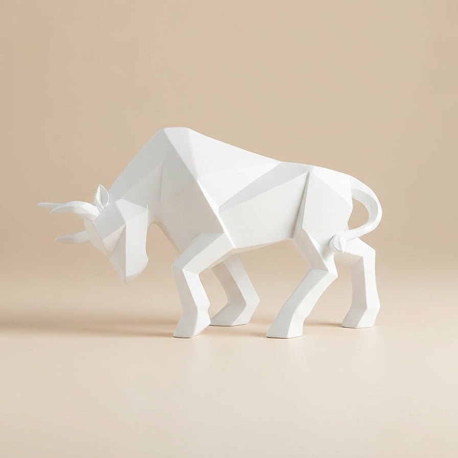 Bold Resin Sculpture | Nordic Bull Design with Modern Aesthetic | Striking Art Piece for Contemporary Decor 2