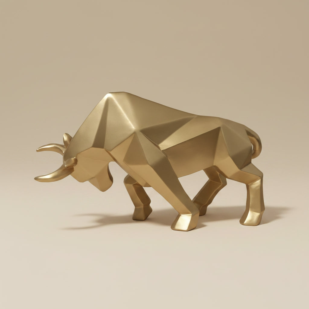 Bold Resin Sculpture | Nordic Bull Design with Modern Aesthetic | Striking Art Piece for Contemporary Decor 3