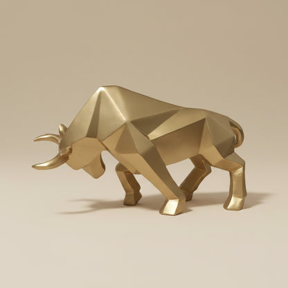 Bold Resin Sculpture | Nordic Bull Design with Modern Aesthetic | Striking Art Piece for Contemporary Decor 3