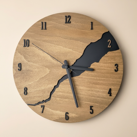 Rustic Charm | Minimalist Wall Clock with Timeless Design | Versatile Decor for Any Interior