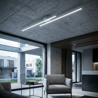 ElaraLight | Nowoczesna minimalistyczna aluminiowa liniowa oprawa sufitowa LED