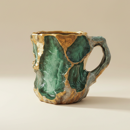 Elegant Crystal Coffee Mug with Unique Design | Durable Quartz for Enjoyable Mornings 0