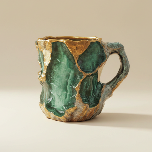 Elegant Crystal Coffee Mug with Unique Design | Durable Quartz for Enjoyable Mornings 0