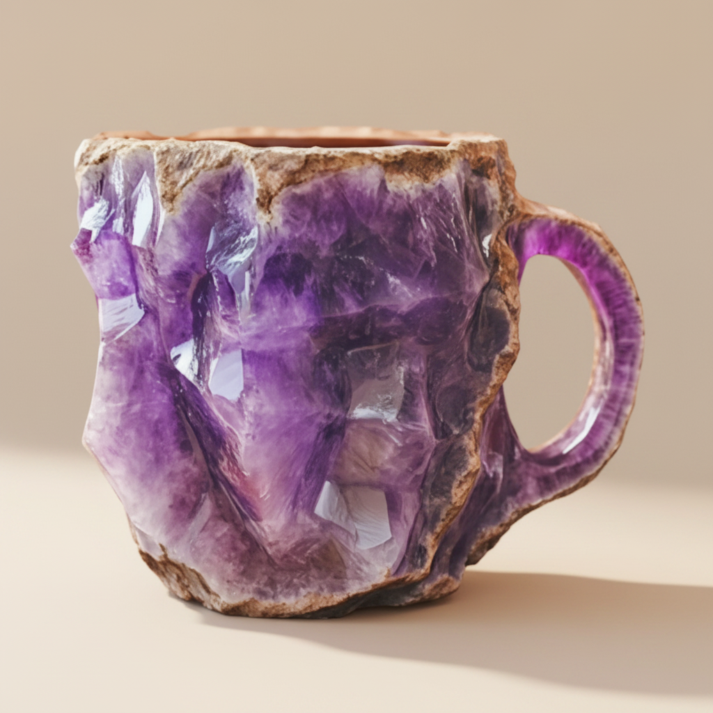 Elegant Crystal Coffee Mug with Unique Design | Durable Quartz for Enjoyable Mornings 1