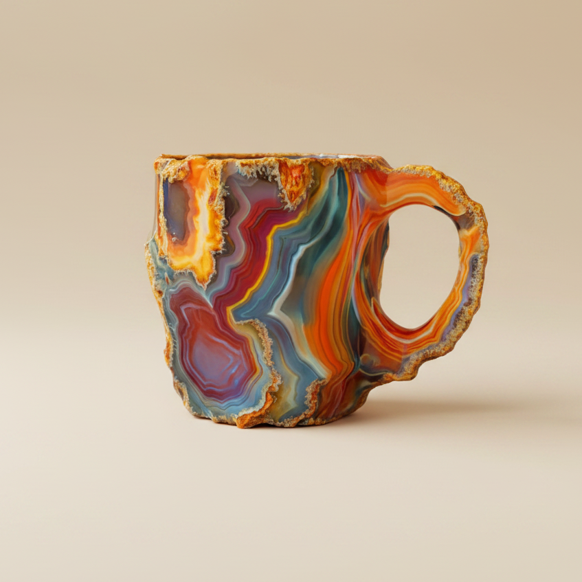 Elegant Crystal Coffee Mug with Unique Design | Durable Quartz for Enjoyable Mornings 4