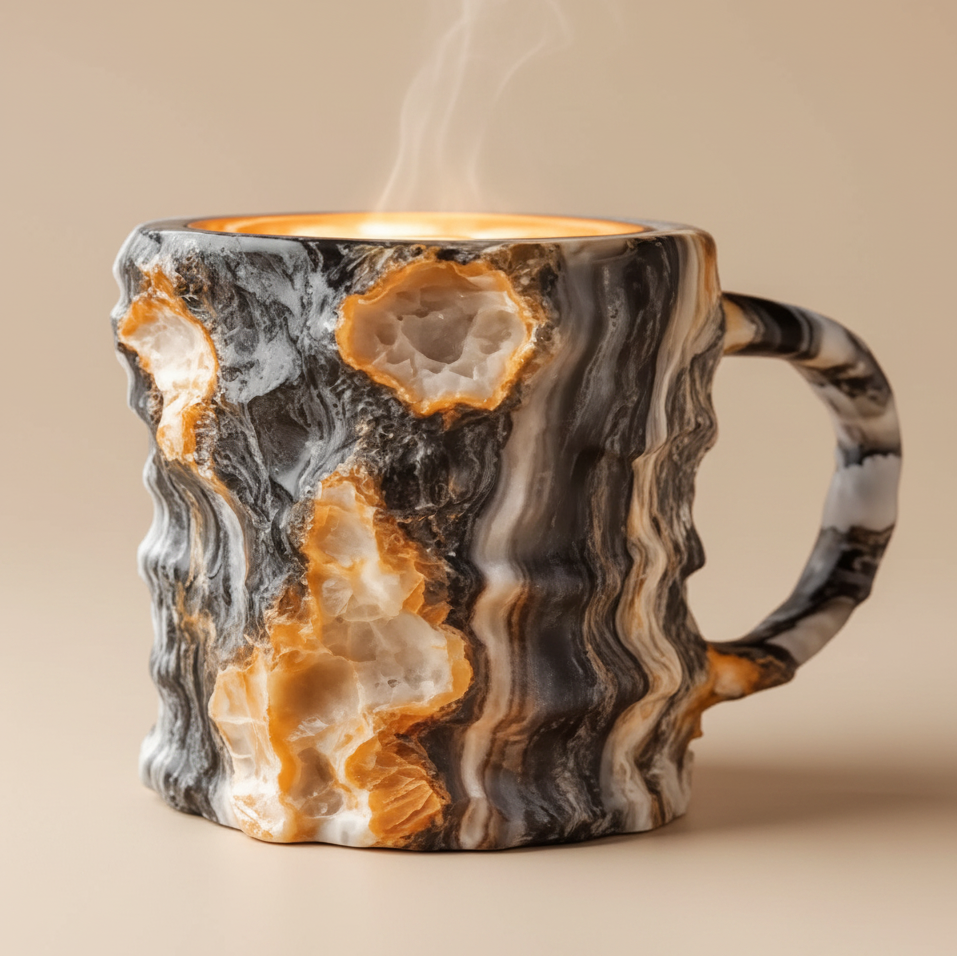 Elegant Crystal Coffee Mug with Unique Design | Durable Quartz for Enjoyable Mornings 5