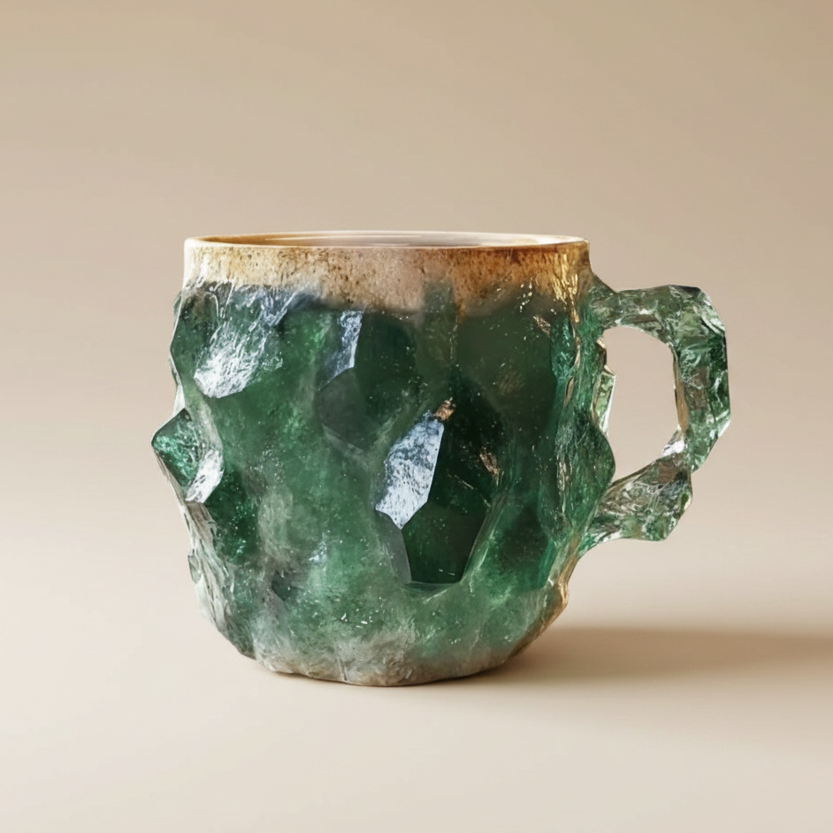 Elegant Crystal Coffee Mug with Unique Design | Durable Quartz for Enjoyable Mornings 7