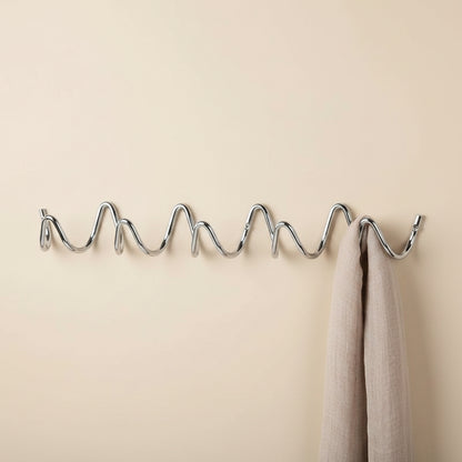 Elegant Home | Wrought Iron Wall Hook with Modern Wave Design | Stylish Coat Hanger for Functional Decor 12
