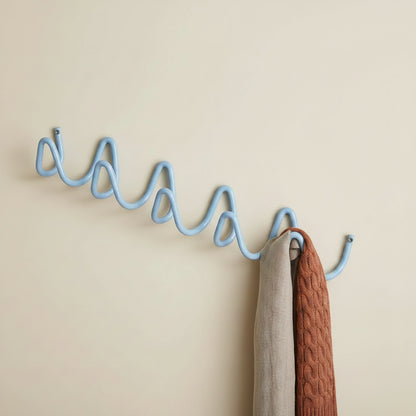 Elegant Home | Wrought Iron Wall Hook with Modern Wave Design | Stylish Coat Hanger for Functional Decor 14