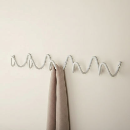 Elegant Home | Wrought Iron Wall Hook with Modern Wave Design | Stylish Coat Hanger for Functional Decor 15