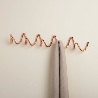 Elegant Home | Wrought Iron Wall Hook with Modern Wave Design | Stylish Coat Hanger for Functional Decor 20