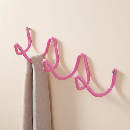 Elegant Home | Wrought Iron Wall Hook with Modern Wave Design | Stylish Coat Hanger for Functional Decor 21