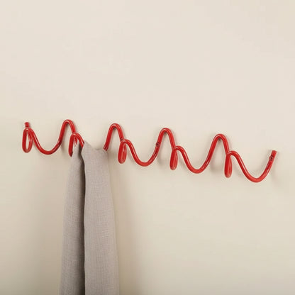 Elegant Home | Wrought Iron Wall Hook with Modern Wave Design | Stylish Coat Hanger for Functional Decor 23