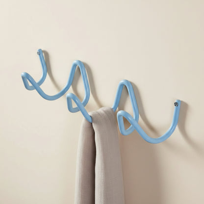Elegant Home | Wrought Iron Wall Hook with Modern Wave Design | Stylish Coat Hanger for Functional Decor 24