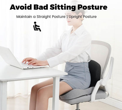 ErgoNest | High-Density Memory Foam Lumbar Support Cushion for Chair & Car