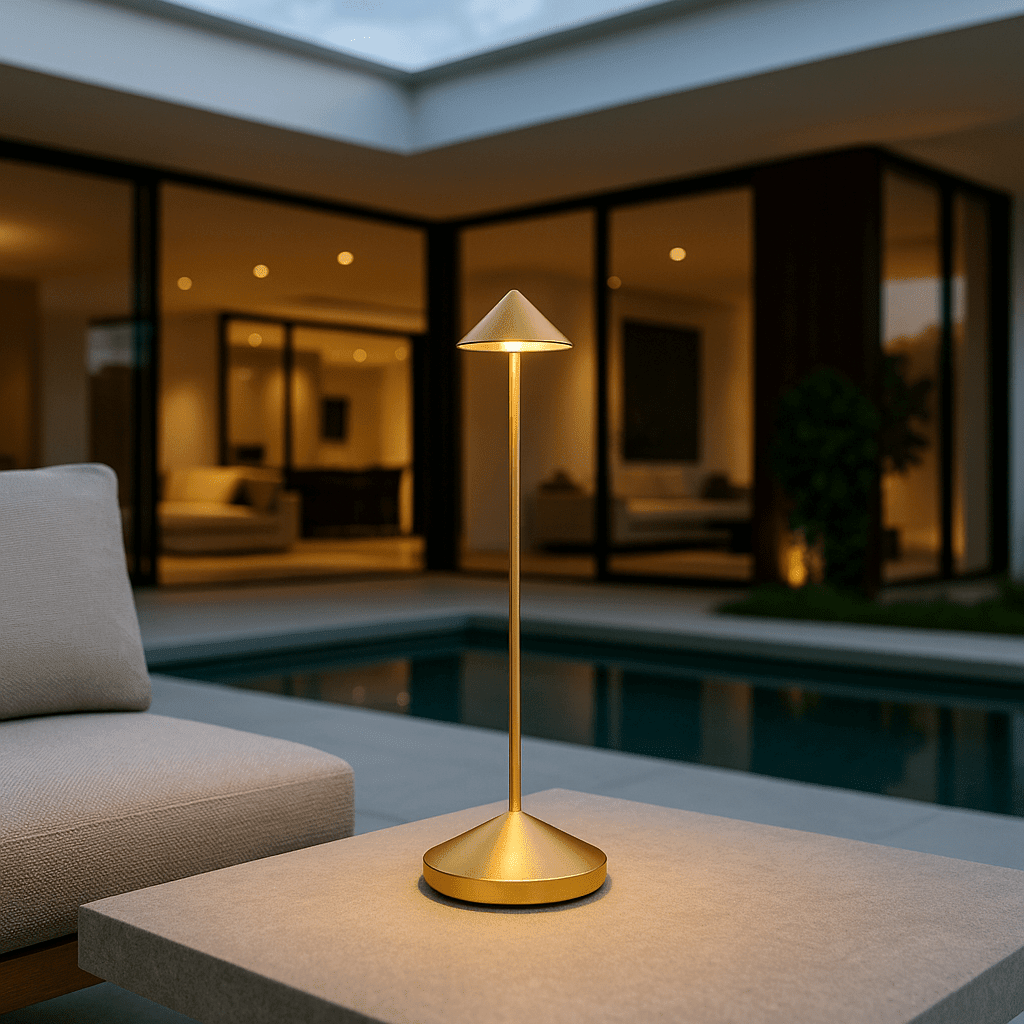 LumaVale | Modern Rechargeable Wireless LED Table Lamp for Indoor & Outdoor Use