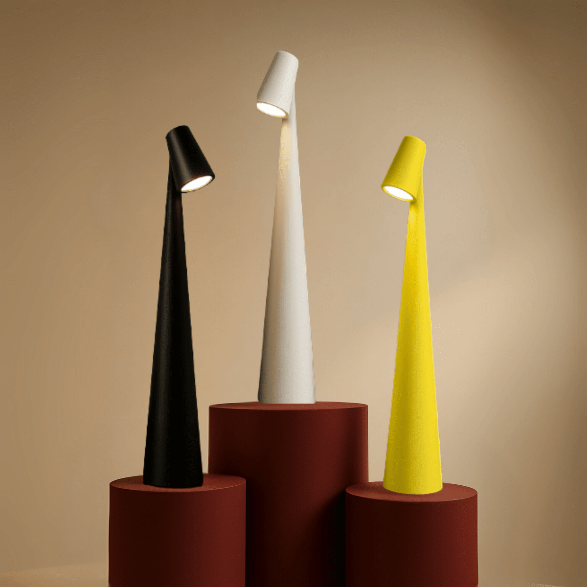 LumaArc | Rechargeable Dimmable Metal LED Table Lamp with USB-C Charging