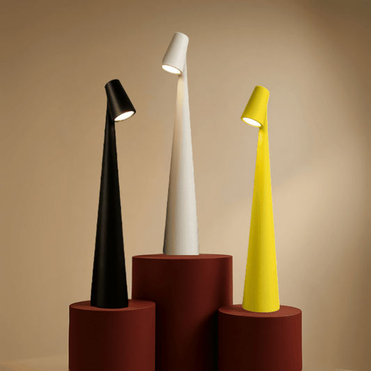 LumaArc | Rechargeable Dimmable Metal LED Table Lamp with USB-C Charging
