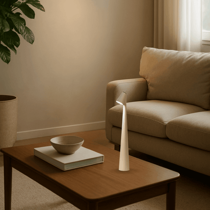 LumaArc | Rechargeable Dimmable Metal LED Table Lamp with USB-C Charging