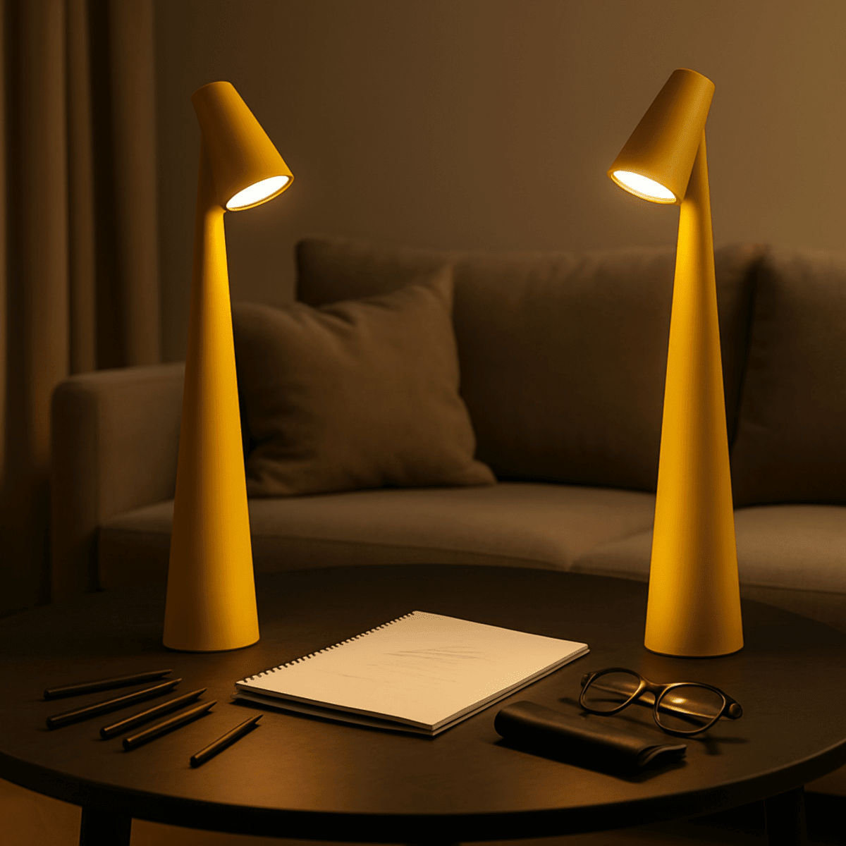 LumaArc | Rechargeable Dimmable Metal LED Table Lamp with USB-C Charging