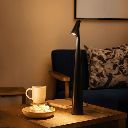 LumaArc | Rechargeable Dimmable Metal LED Table Lamp with USB-C Charging