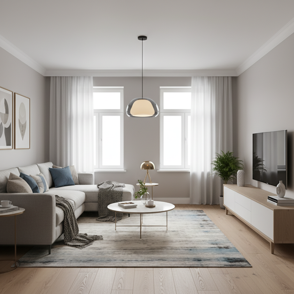 Luminara | Sleek Modern Glass Minimalist Pendant Light Fixture 3