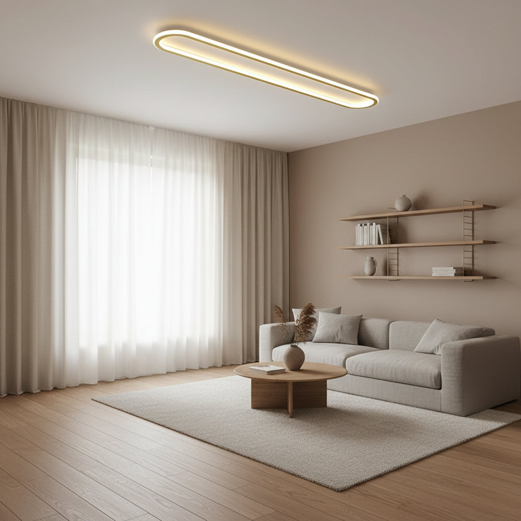 LumosAura | Sleek Modern Oblong LED Ceiling Light Fixture 5