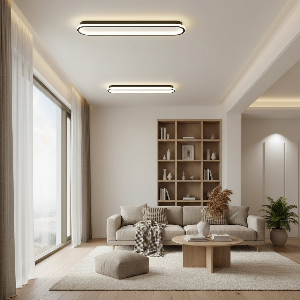 LumosAura | Sleek Modern Oblong LED Ceiling Light Fixture 6
