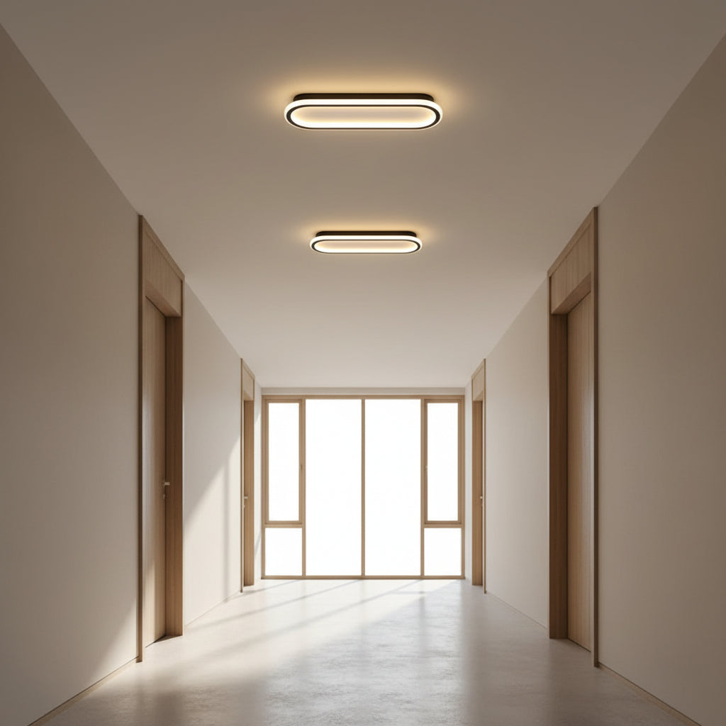 LumosAura | Sleek Modern Oblong LED Ceiling Light Fixture 9