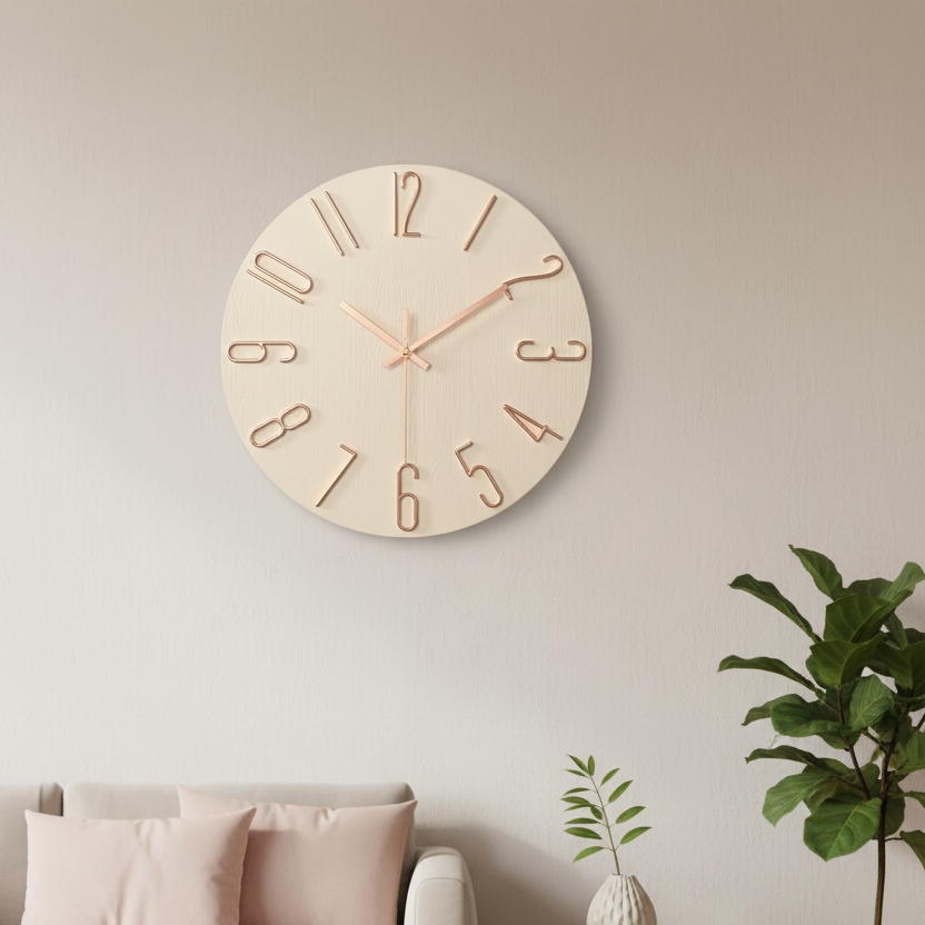 Minimalist Wall Clock | Quartz Design with Clear 30cm Dial | Stylish Timepiece for Modern Interiors 5