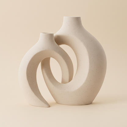 Modern Minimalist Vase Set | Decorative Ceramic Vases for Elegant Home Decor with Easy Maintenance 4