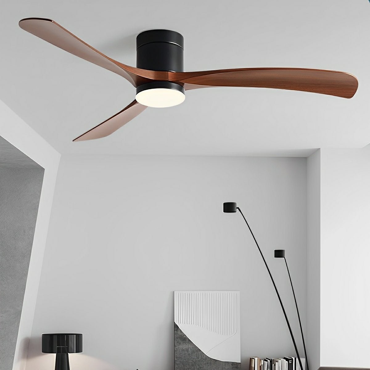 AeroLume | Modern Quiet 6-Speed LED Ceiling Fan with Reversible Airflow & Remote Control