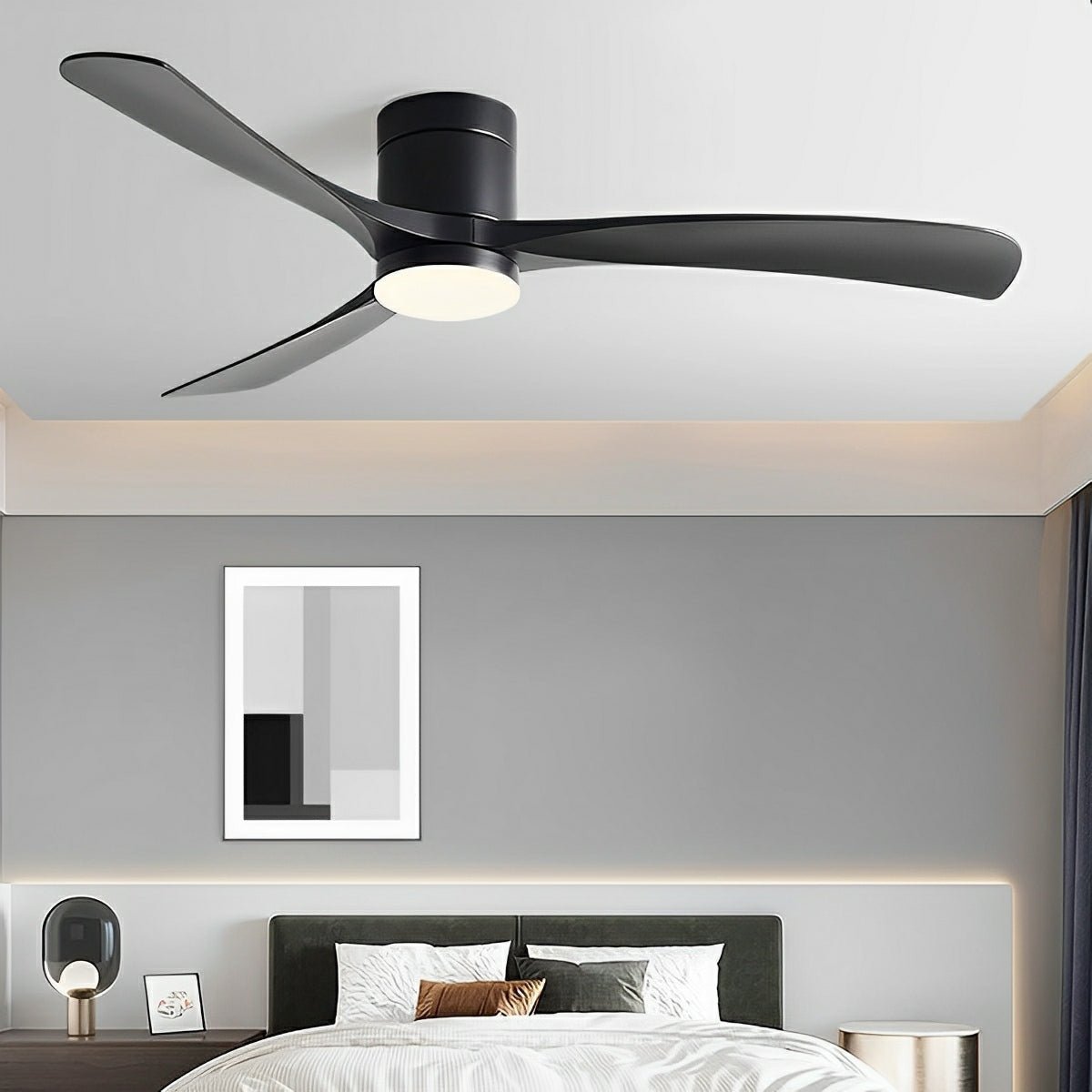 AeroLume | Modern Quiet 6-Speed LED Ceiling Fan with Reversible Airflow & Remote Control
